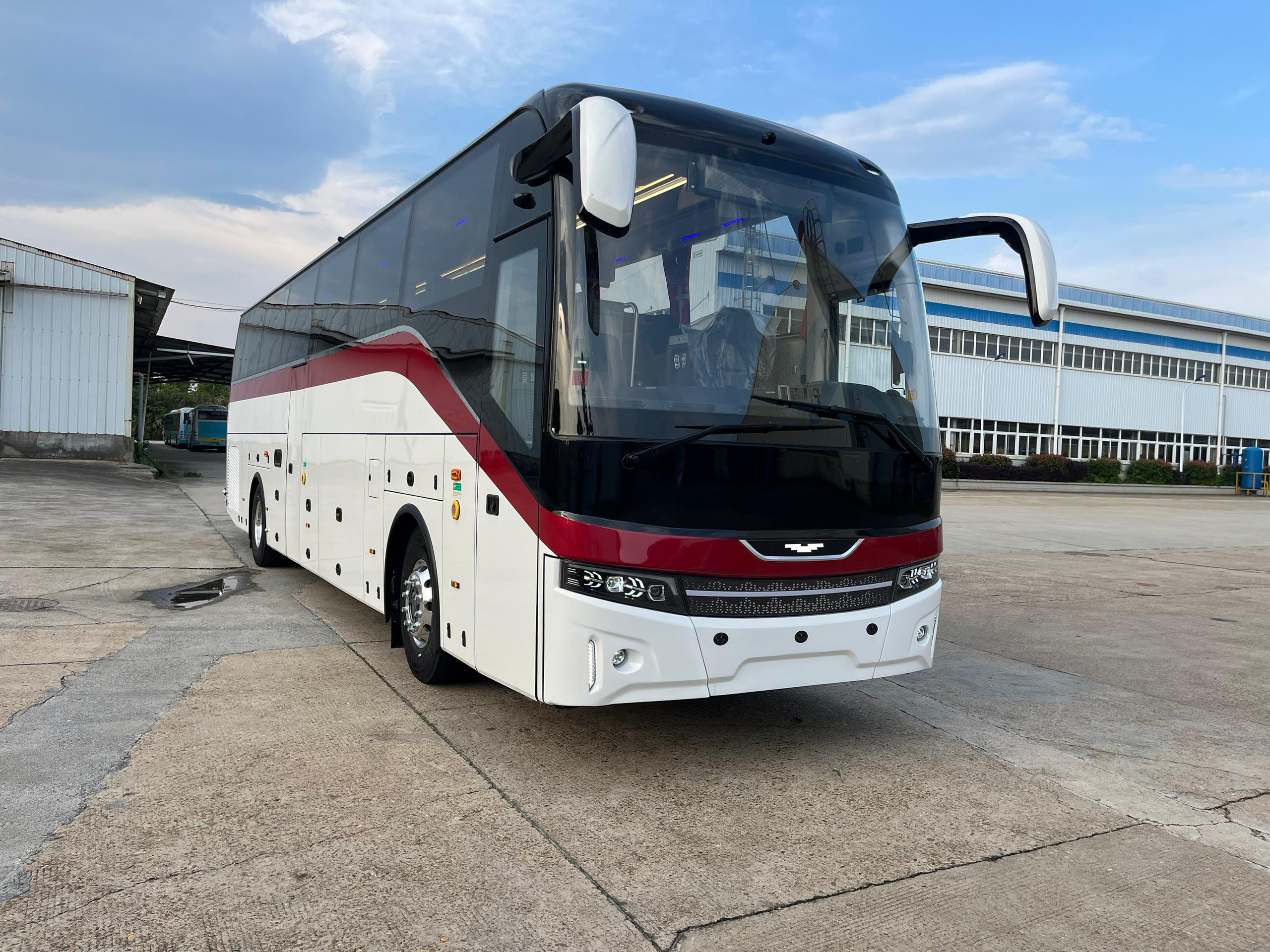 Finished coach exterior — front